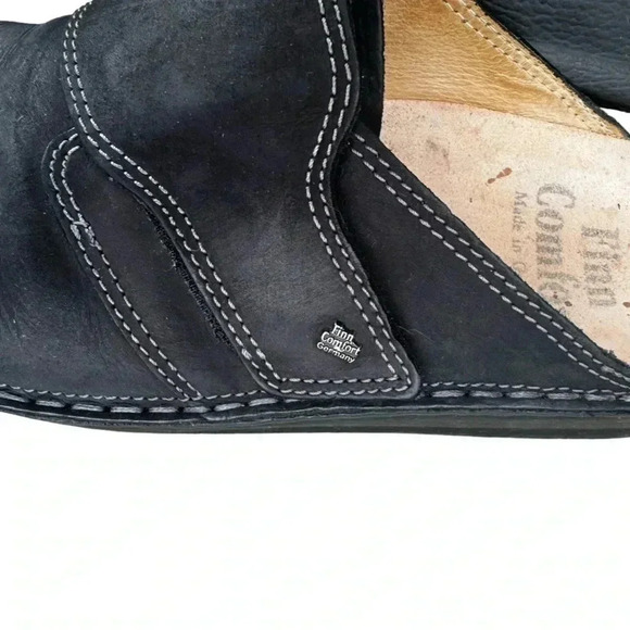 FINN COMFORT Men’s Black Venice Leather Mule Shoes Size EUR 42 main image 13